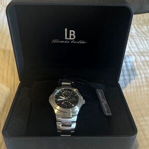 Louis Bolle Silver and Black Watch